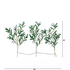 Hot Pre-Lit Olive Branch 3-pc. Bouquet Stems & Bouquets