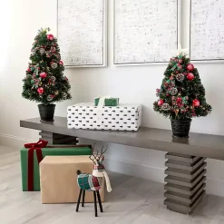 Best Pre-Lit Plaid Bow Christmas Tree Arrangement Christmas Arrangements & Garland