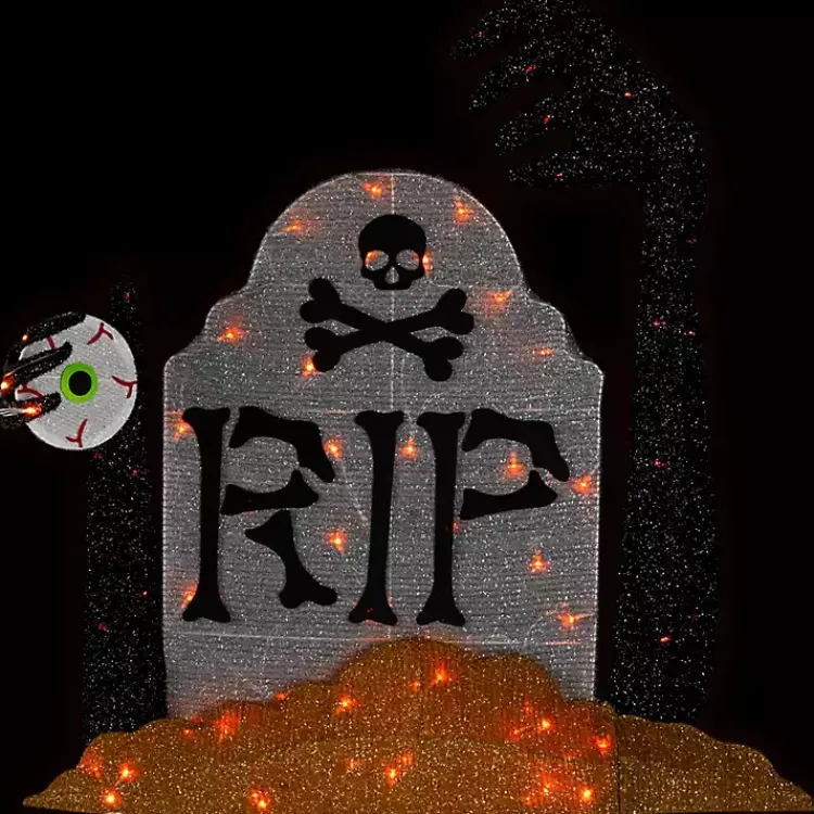 Discount Pre-Lit RIP Tombstone Outdoor Decoration Halloween