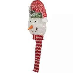 Online Pre-Lit Snowman with Frosted Hat Tree Topper Christmas Tree Decorations