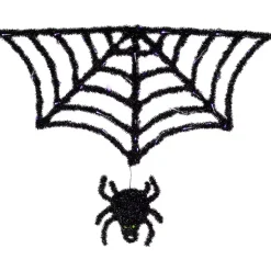 Discount Pre-Lit Spider and Web Outdoor Decoration Halloween