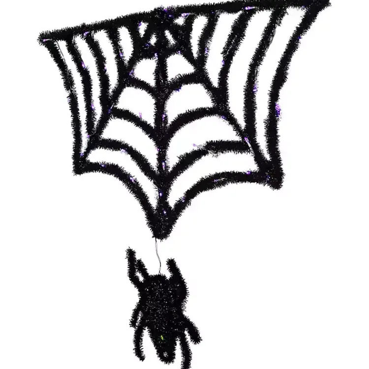 Discount Pre-Lit Spider and Web Outdoor Decoration Halloween