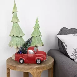 New Pre-Lit Vintage Red Tree Truck Figurine Christmas Decorations