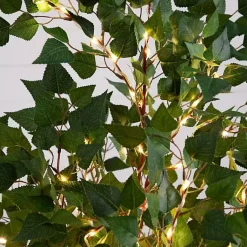 Hot Pre-Lit Warm LED Birch Tree, 5 ft. Trees & Topiaries