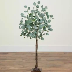 Sale Pre-Lit Warm LED Eucalyptus Plant, 4 ft. Trees & Topiaries