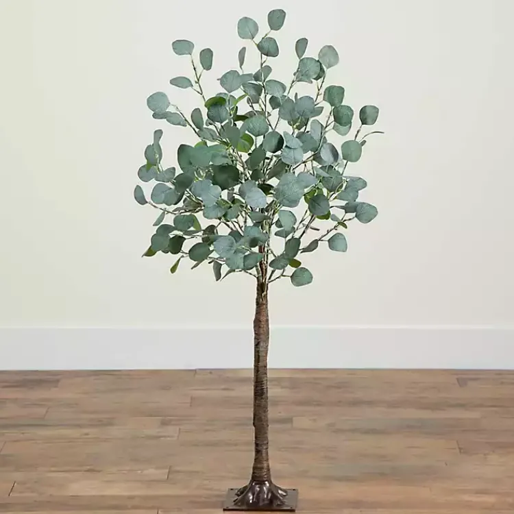 Sale Pre-Lit Warm LED Eucalyptus Plant, 4 ft. Trees & Topiaries