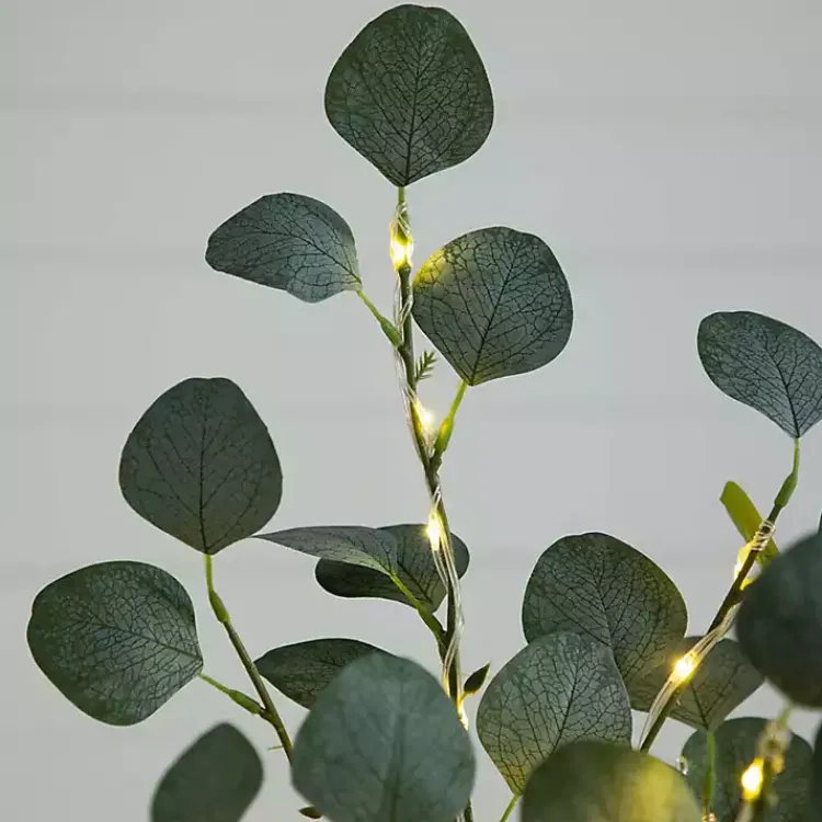 Online Pre-Lit Warm LED Eucalyptus Plant, 5 ft. Trees & Topiaries
