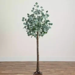 Online Pre-Lit Warm LED Eucalyptus Plant, 5 ft. Trees & Topiaries