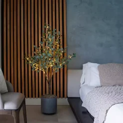 Online Pre-Lit Warm LED Olive Tree, 4 ft. Trees & Topiaries