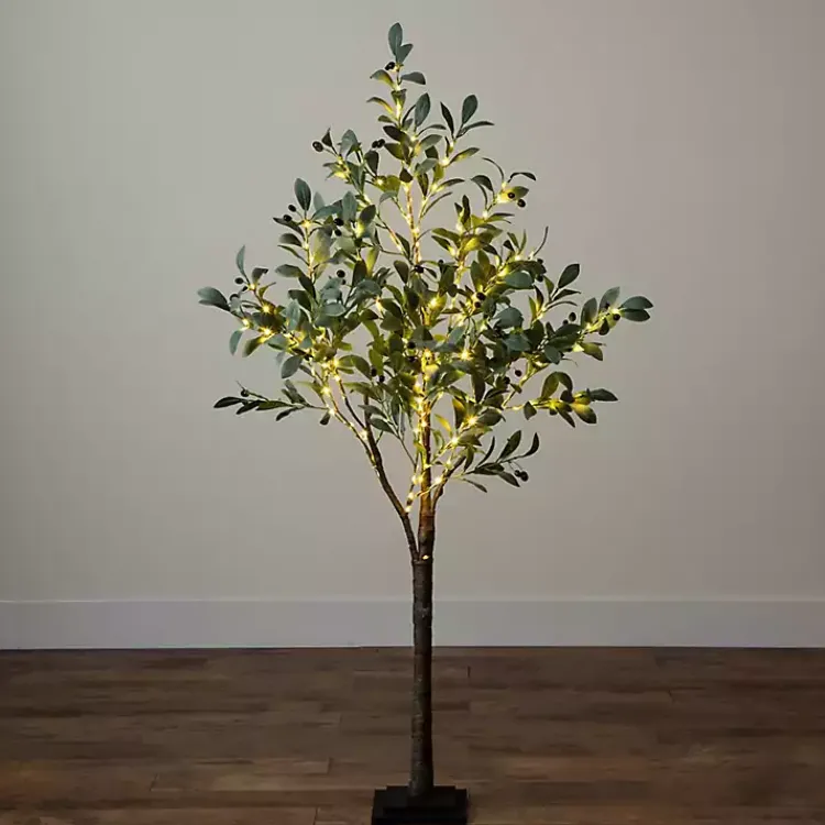 Sale Pre-Lit Warm LED Olive Tree, 5 ft. Trees & Topiaries