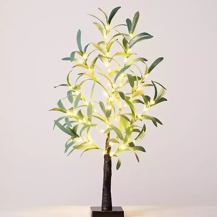 Sale Pre-Lit Warm LED Olive Tree, 2 ft. Trees & Topiaries