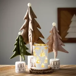 Online Pre-Lit White and Gold Christmas Tree Jar Christmas Decorations