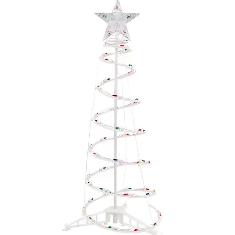 Best Pre-Lit White Spiral Christmas Tree, 3 ft. Outdoor Christmas Decorations
