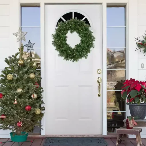 New Pre-Lit Whitmire Pine Christmas Wreath Christmas Wreaths