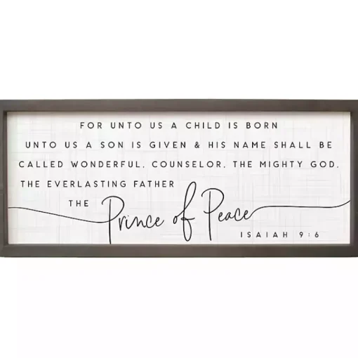 Prince of Peace Framed Wall Plaque Christmas Art & Wall Decor