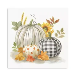 New Pumpkin Décor I Canvas Art Print, 30x30 Fall