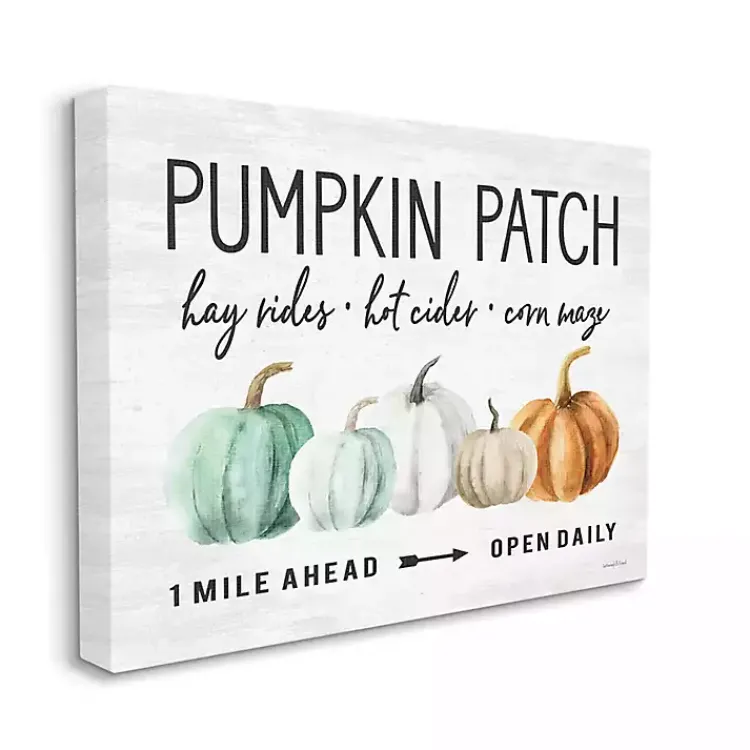 Online Pumpkin Patch Farmhouse Canvas Art Print Fall