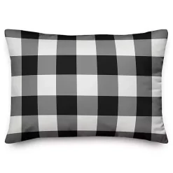 Clearance Pumpkin Patch with Black Buffalo Check Back Pillow Fall