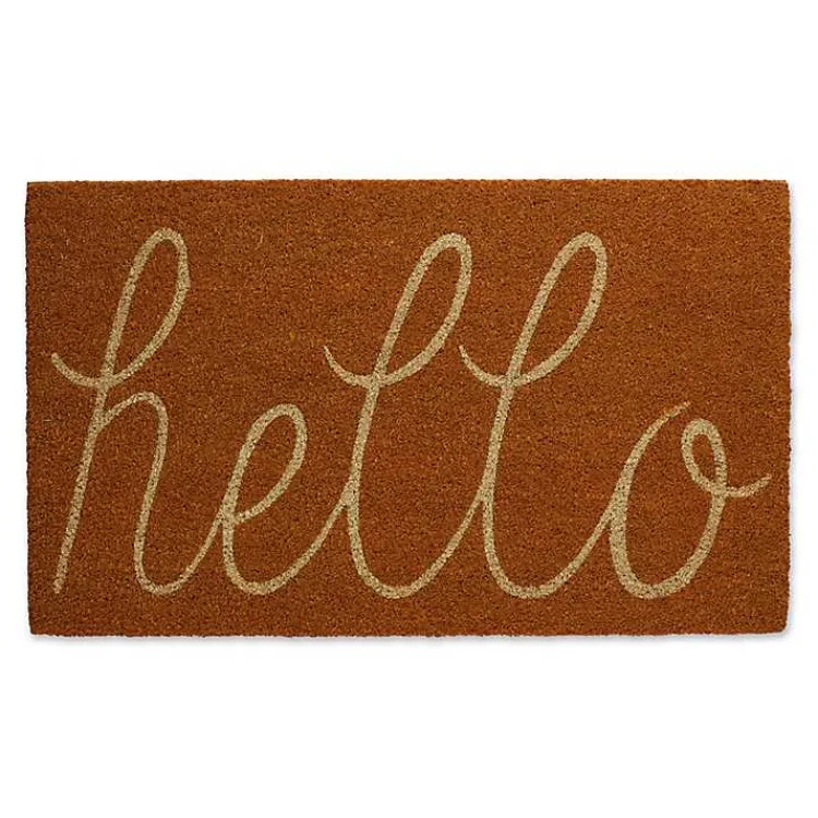 Kirklands Home Doormats|Pumpkin Spice Hello Doormat Orange