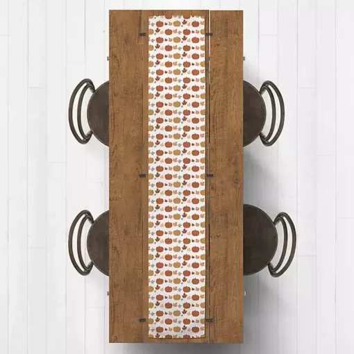 Pumpkins and Leaves Table Runner, 90 in. Fall