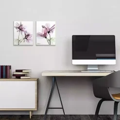 Kirklands Home Framed Art|Blooms Framed Canvas Art Prints, Set of 2 Purple