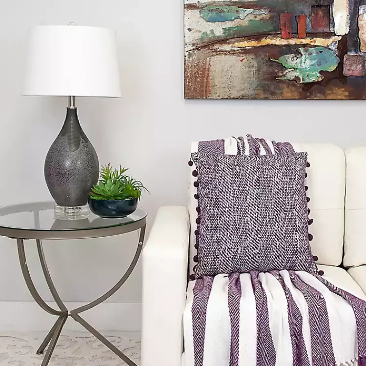 Discount Purple Chalet Striped Fringe Throw Blankets & Throws