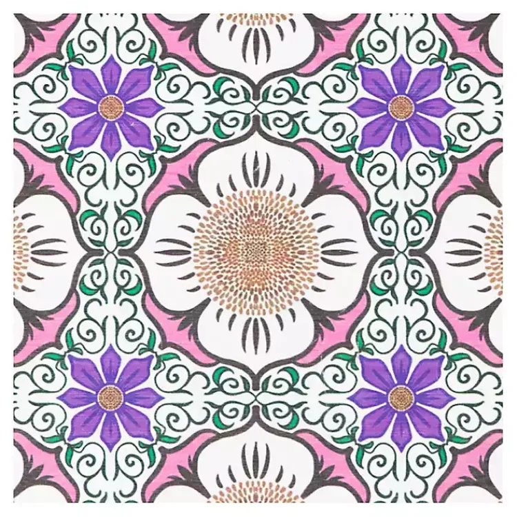 Kirklands Home Bathroom Rugs|Purple Flower Stone Bath Mat