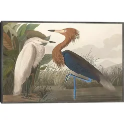 Kirklands Home Canvas Art|Purple Heron Framed Canvas Art Print Multi
