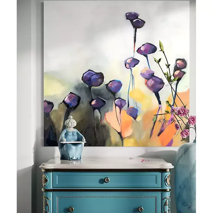 Kirklands Home Canvas Art|Purple Poppy Canvas Art Print