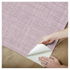 Kirklands Home Wall Murals & Wallpaper|Textured Faux Fabric Peel & Stick Wallpaper Purple