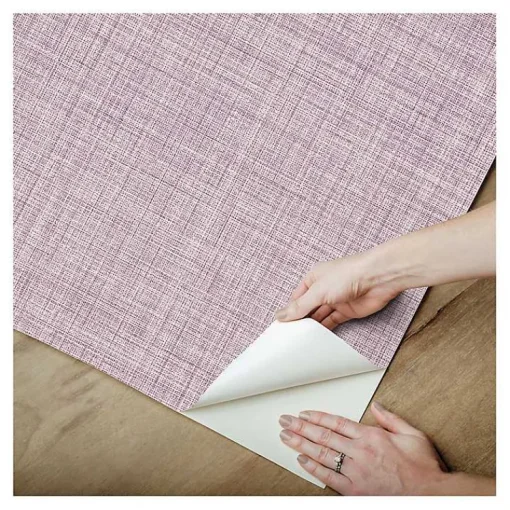 Kirklands Home Wall Murals & Wallpaper|Textured Faux Fabric Peel & Stick Wallpaper Purple