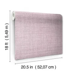 Kirklands Home Wall Murals & Wallpaper|Textured Faux Fabric Peel & Stick Wallpaper Purple