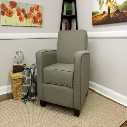 Kirklands Home Accent Chairs|Quartz Johnston Upholstered Accent Chair Gray