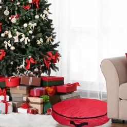 Clearance Quilted Christmas Wreath Storage Bag Seasonal Storage