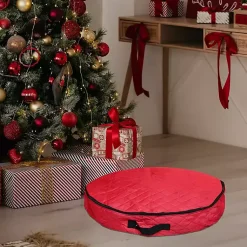 Clearance Quilted Christmas Wreath Storage Bag Seasonal Storage