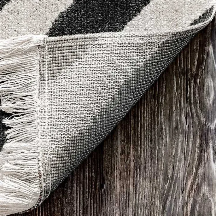 Kirklands Home Outdoor Rugs|Rain Diamond Fringe Indoor/Outdoor Area Rug, 5x8