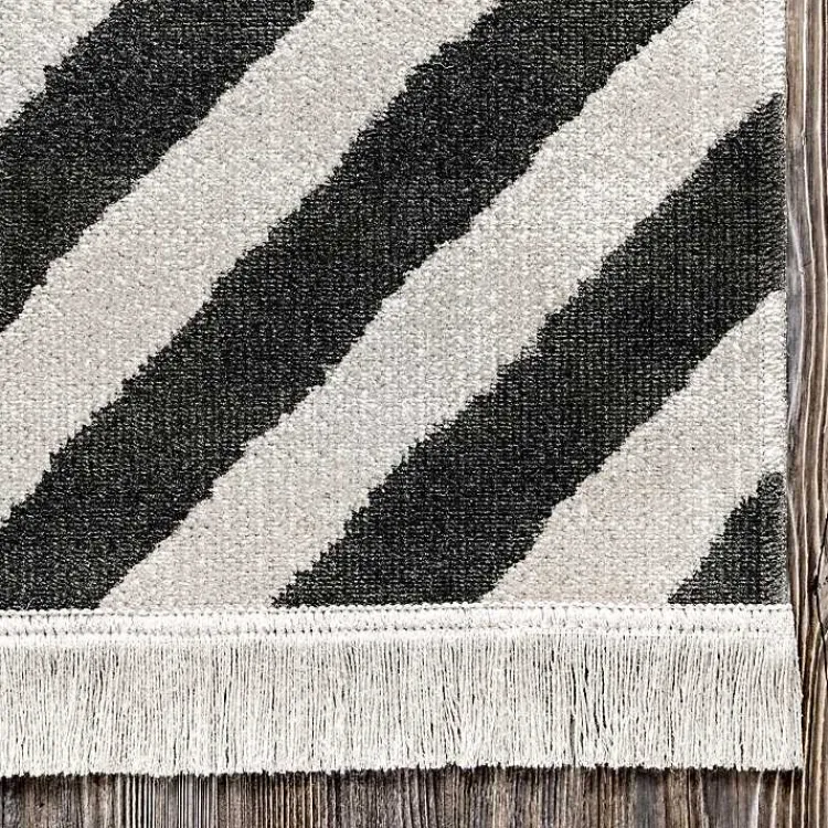 Kirklands Home Outdoor Rugs|Rain Diamond Fringe Indoor/Outdoor Area Rug, 5x8