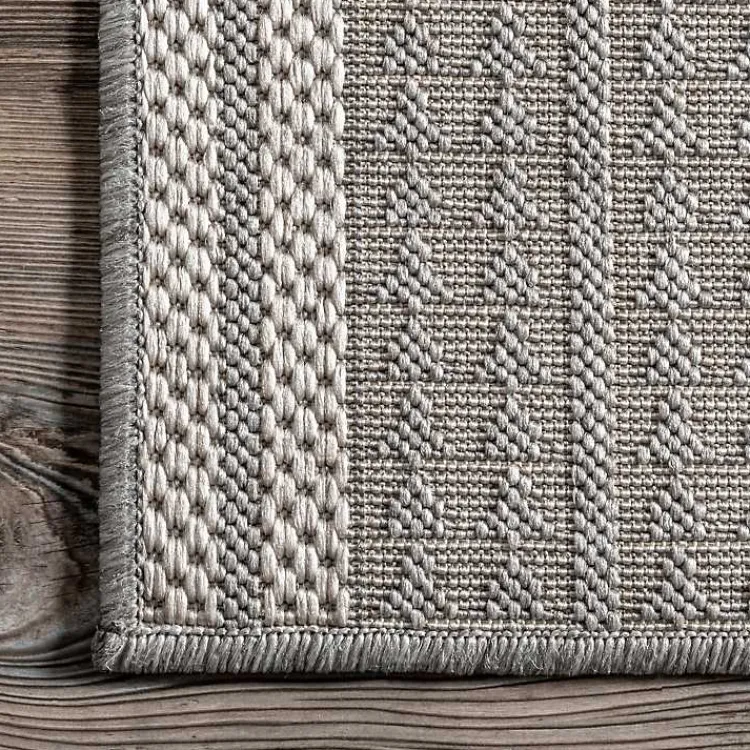 Kirklands Home Outdoor Rugs|Raina Tribal Zig Zag Outdoor Rug, 5x8 Gray