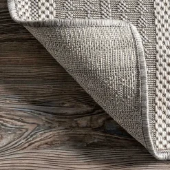 Kirklands Home Outdoor Rugs|Raina Tribal Zig Zag Outdoor Rug, 5x8 Gray