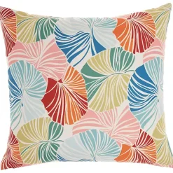 Kirklands Home Outdoor Cushions & Pillows|Rainbow Leaves Outdoor Square Throw Pillow Multi