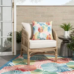 Kirklands Home Outdoor Cushions & Pillows|Rainbow Leaves Outdoor Square Throw Pillow Multi