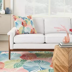 Kirklands Home Outdoor Cushions & Pillows|Rainbow Leaves Outdoor Square Throw Pillow Multi