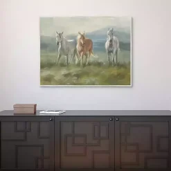 Kirklands Home Canvas Art|Rangeland Horses Framed Canvas Art Print