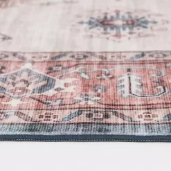 Kirklands Home Area Rugs|Raquel Red and Ivory Washable Area Rug, 7x9