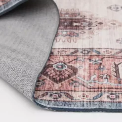 Kirklands Home Area Rugs|Raquel Red and Ivory Washable Area Rug, 7x9