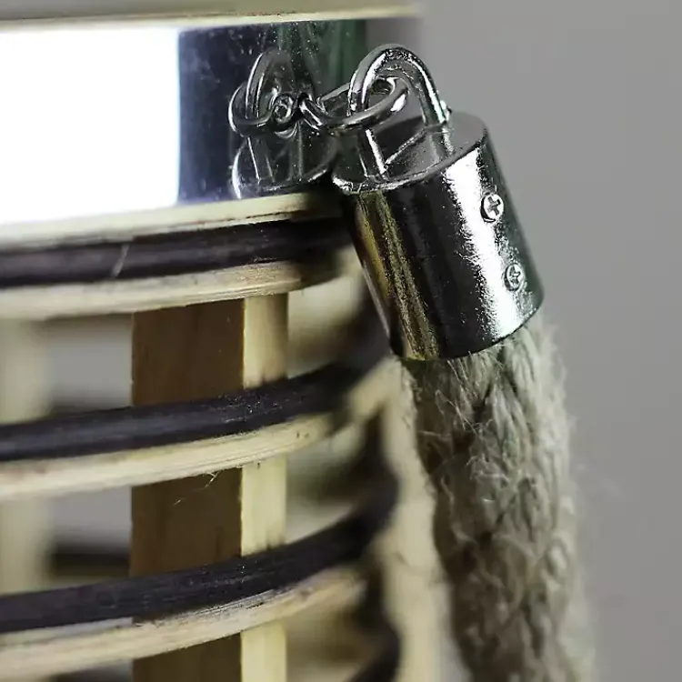 Online Rattan Hurricane Lantern with Jute Rope Lanterns