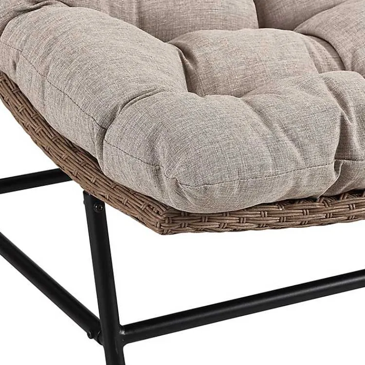 Kirklands Home Outdoor Seating|Rattan Scoop Chairs with Cushions, Set of 2