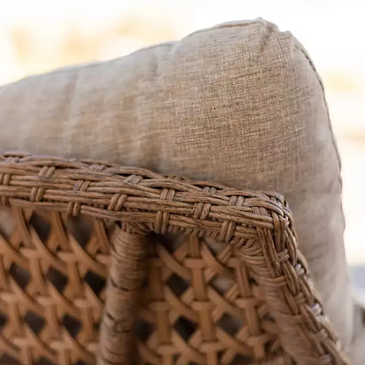 Kirklands Home Outdoor Seating|Rattan Scoop Chairs with Cushions, Set of 2