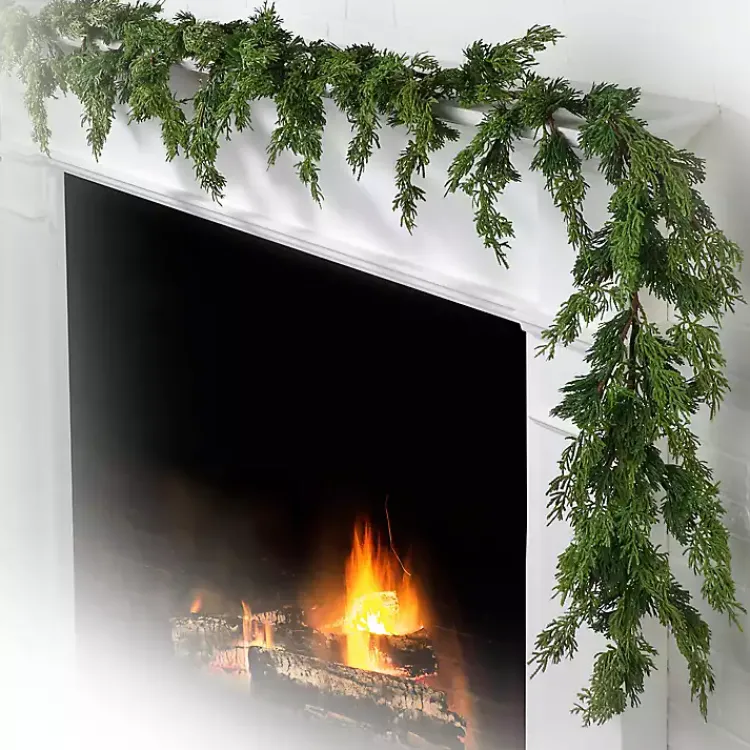 Hot Real Touch Cedar Garland Christmas Arrangements & Garland
