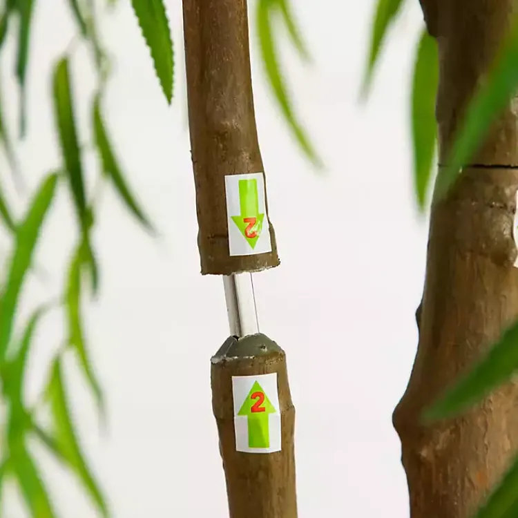 Discount Real Touch Willow Tree in Black Planter, 4 ft. Trees & Topiaries